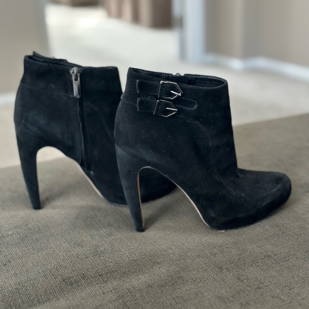 SAM EDELMAN ankle bootie stiletto SIZE 5, SUEDE